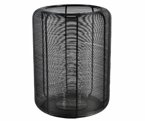 Modern black Lampion czarny, metalowy, ażurowy, tuba, 1a