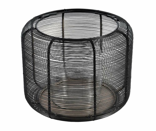 Modern black Lampion czarny, metalowy, ażurowy, b
