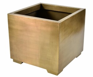 Gold line Kwadratowa duża osłonka aluminiowa w kolorze złotym