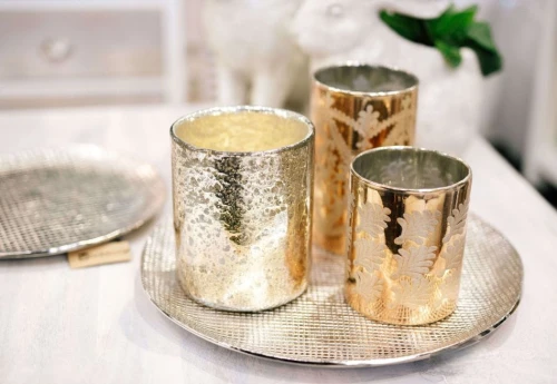 Etno Patera B, taca dekoracyjna srebrna