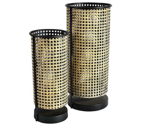 Boho metalowy Lampion kpl. 2 szt. plecionka wiedeńska