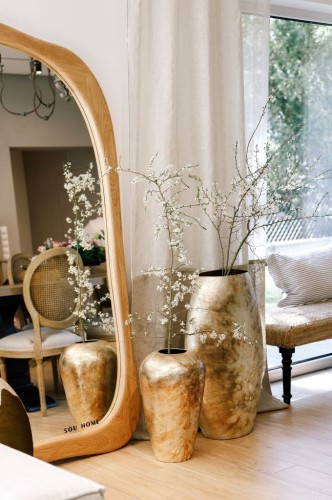 Modern gold duży metalowy Wazon miedziano złoty A