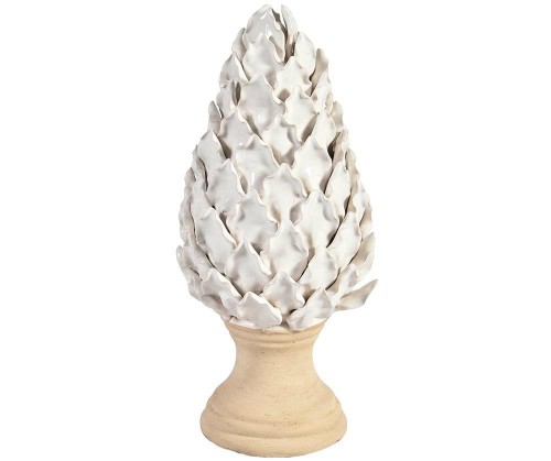 Cremona figurka ceramiczna karczoch kremowy większy