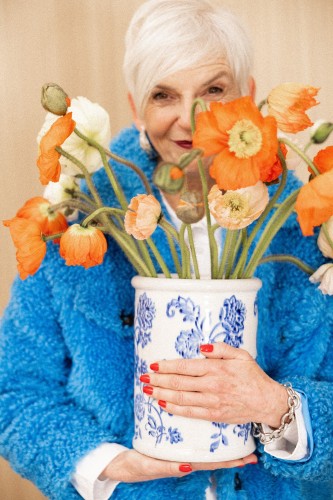 Fiore blue Wazon prosty kwiaty