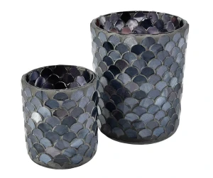 Spring Lampion ze szkła mozaikowego, szaro czarny 12c