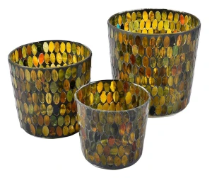 Spring Lampion ze szkła mozaikowego, bursztynowo zielony, 11A