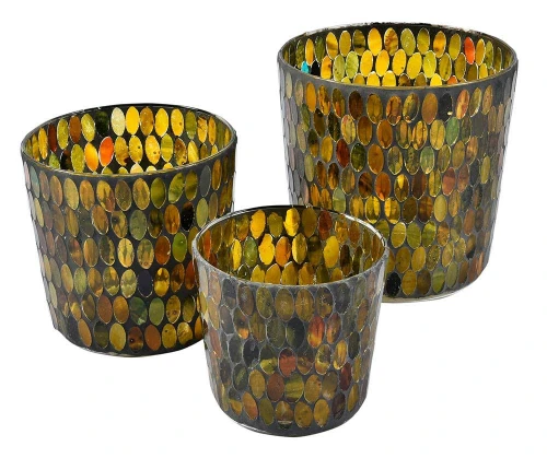 Spring Lampion ze szkła mozaikowego, bursztynowo zielony, 11A