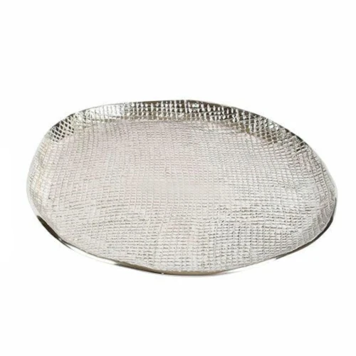 Etno Patera, taca dekoracyjna srebrna 