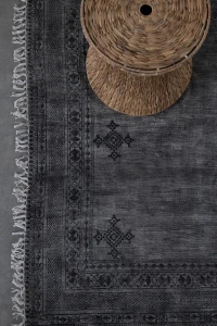 EcoEtno Ciemny dywan bawełniany większy