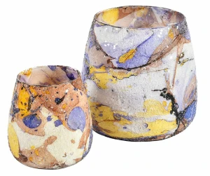Modern Lampion szklany, wielobarwna mozaika ,a