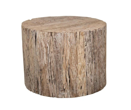 Wood old Stolik okrągły na kółkach