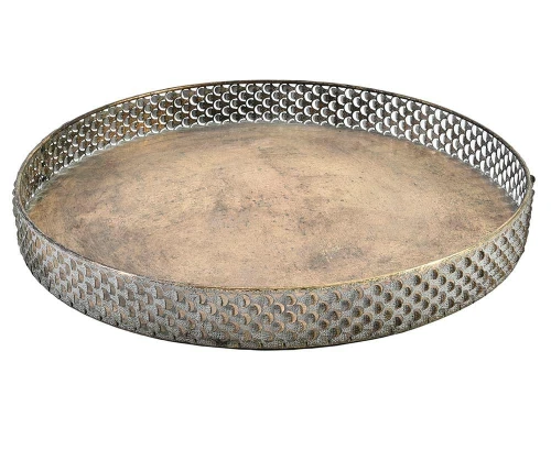 Barok Old Taca okrągła metalowa