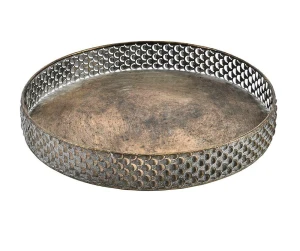 Barok Old Taca okrągła metalowa mniejsza