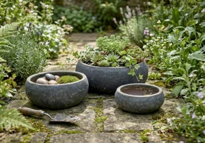 Garden old Donica blue kpl. 3 szt.