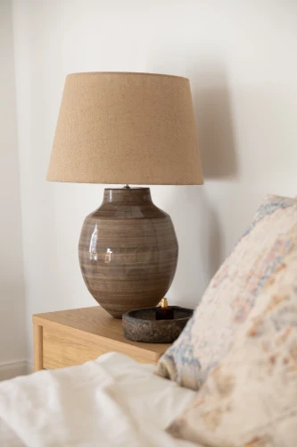 Modern chocolate Lampa pękata (podstawa bez abażuru)