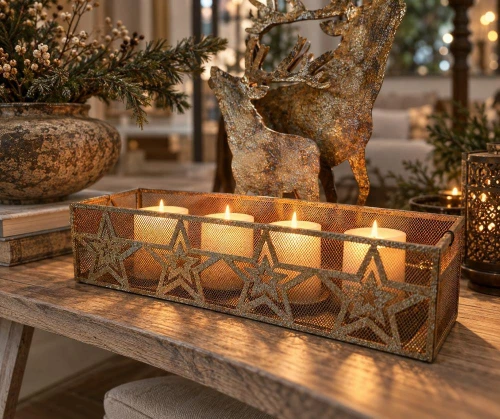 Rustic Lampion prosty gwiazdki